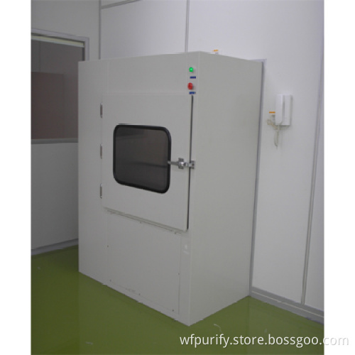Pass box with air shower